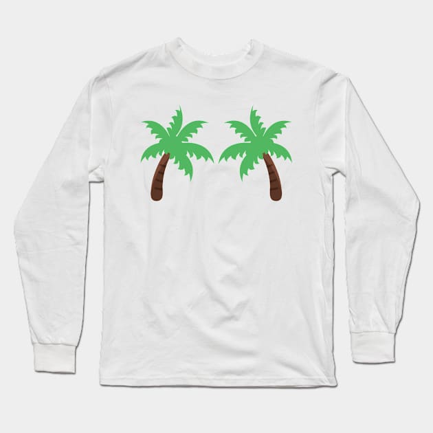 green palm/coconut tree illustration Long Sleeve T-Shirt by Artistic_st